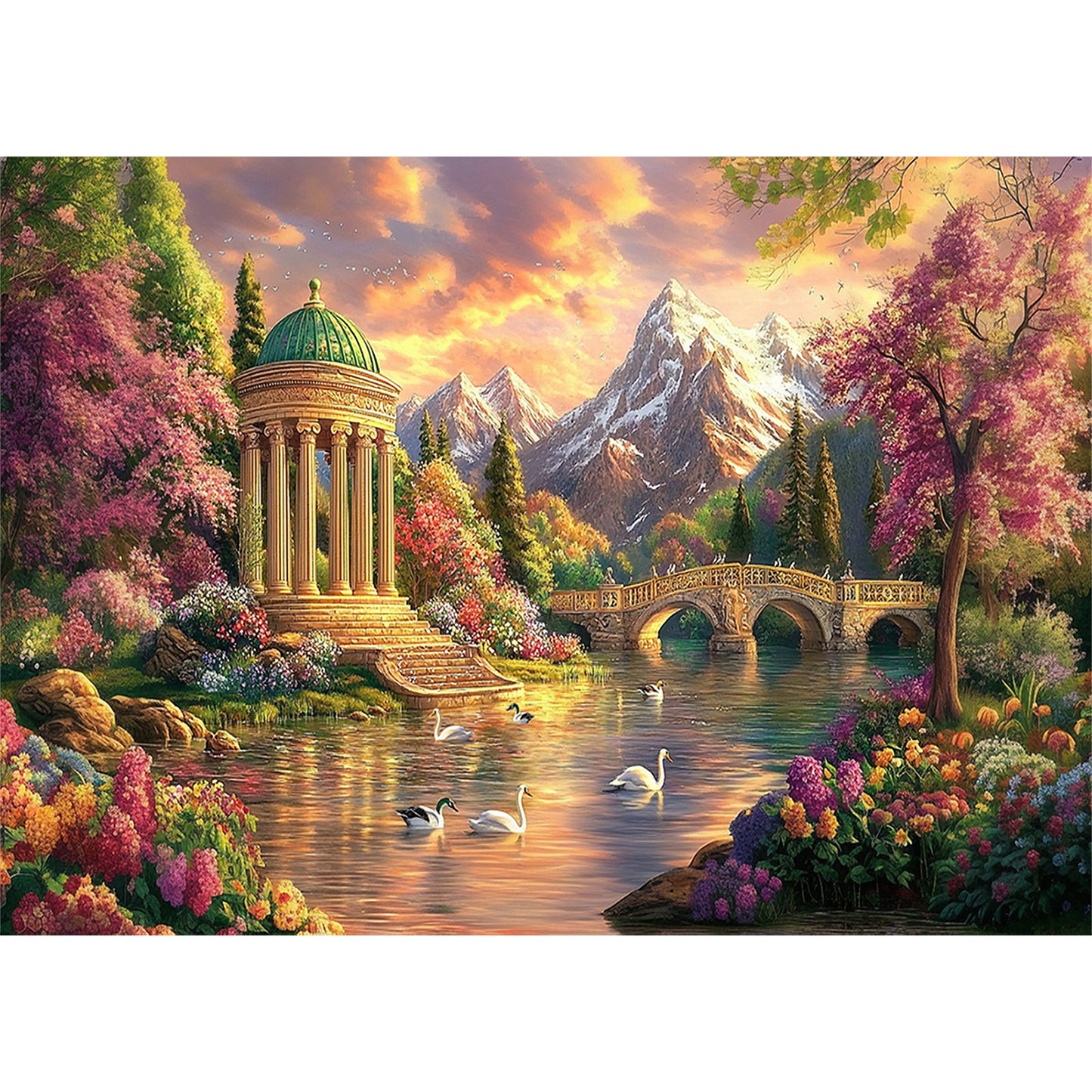 Yunlus Jigsaw Puzzles for Adults 1000 Pieces Impossible Hard Difficult Challenging Puzzles for Adults 1000pc Puzzles Peaceful Enchanting Garden Jigsaw Puzzle 1000 Pieces 28 x 20 inch