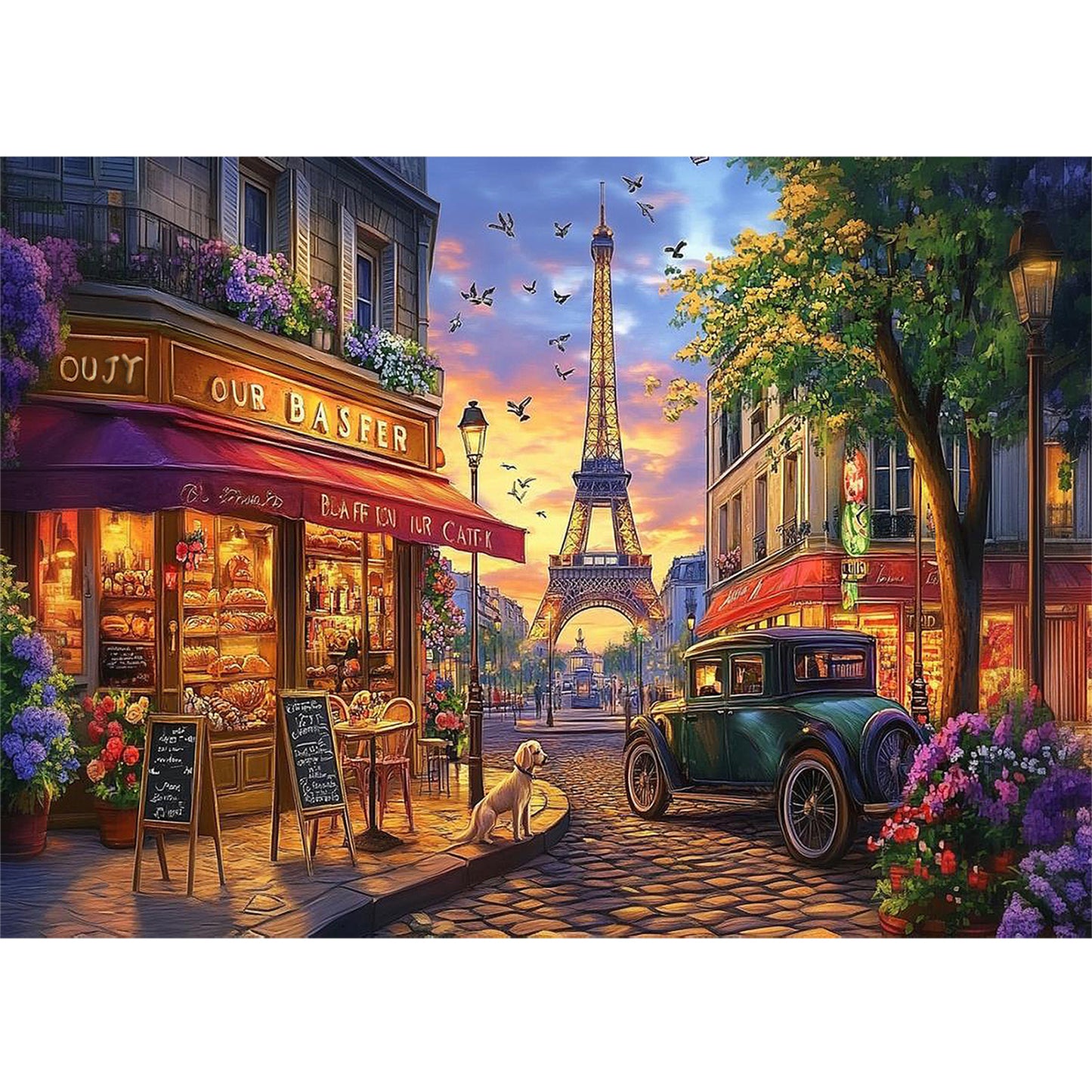 Yunlus Jigsaw Puzzles for Adults 1000 Pieces Impossible Hard Difficult Challenging Puzzles for Adults 1000pc Puzzles Charming Paris Street Jigsaw Puzzle 1000 Pieces 28 x 20 inch