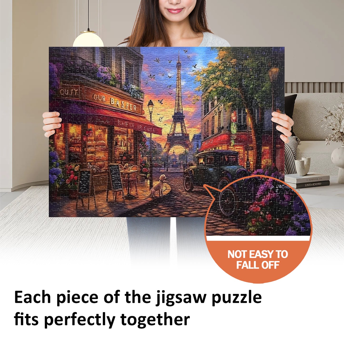 Yunlus Jigsaw Puzzles for Adults 1000 Pieces Impossible Hard Difficult Challenging Puzzles for Adults 1000pc Puzzles Charming Paris Street Jigsaw Puzzle 1000 Pieces 28 x 20 inch