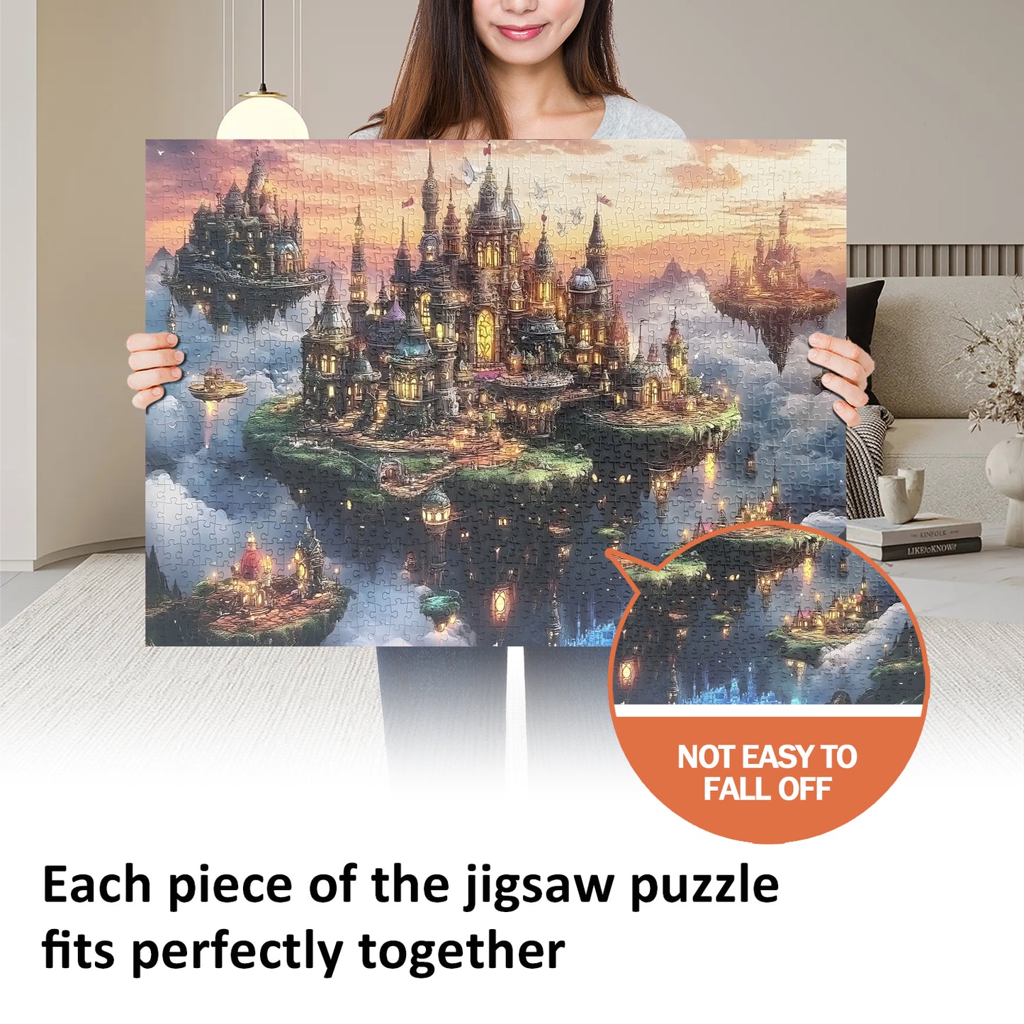 Yunlus Jigsaw Puzzles for Adults 1000 Pieces Impossible Hard Difficult Challenging Puzzles for Adults 1000pc Puzzles City of The Skyward Kingdoms Jigsaw Puzzle 1000 Pieces 28 x 20 inch