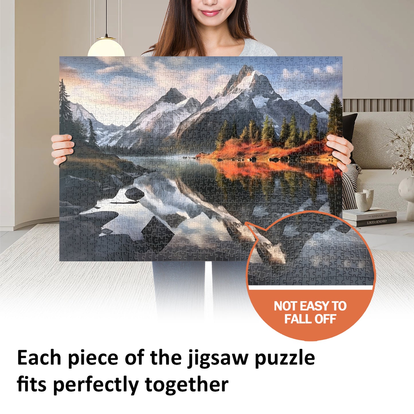 Yunlus Jigsaw Puzzles for Adults 1000 Pieces Impossible Hard Difficult Challenging Puzzles for Adults 1000pc Puzzles Reflections of The Majestic Peaks Jigsaw Puzzle 1000 Pieces 28 x 20 inch