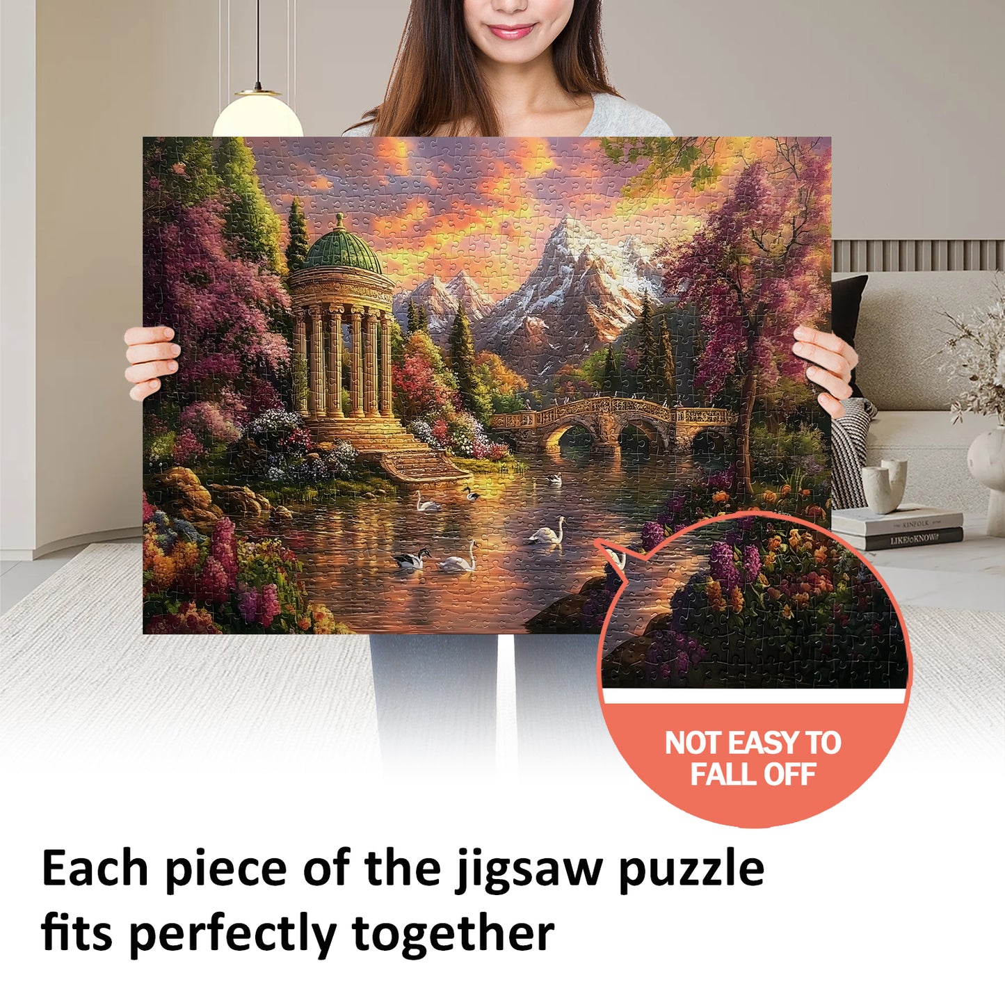 Yunlus Jigsaw Puzzles for Adults 1000 Pieces Impossible Hard Difficult Challenging Puzzles for Adults 1000pc Puzzles Peaceful Enchanting Garden Jigsaw Puzzle 1000 Pieces 28 x 20 inch