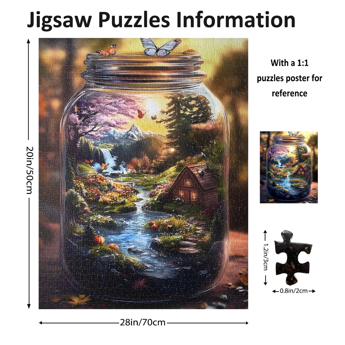 Yunlus Jigsaw Puzzles for Adults 1000 Pieces Impossible Hard Difficult Challenging Puzzles for Adults 1000pc Puzzles World in Bottle Nature's Dream Jigsaw Puzzle 1000 Pieces 28 x 20 inch