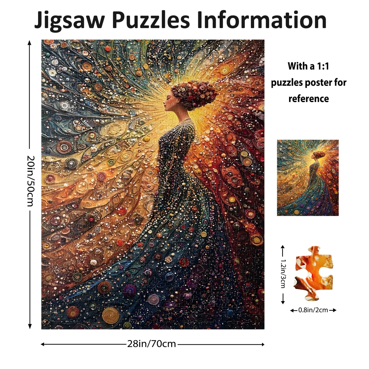 Jigsaw Puzzles for Adults 1000 Pieces Impossible Hard Difficult Challenging Puzzles for Adults 1000pc Puzzles The Woman in Meditation Jigsaw Puzzle 1000 Pieces 28 x 20 inch