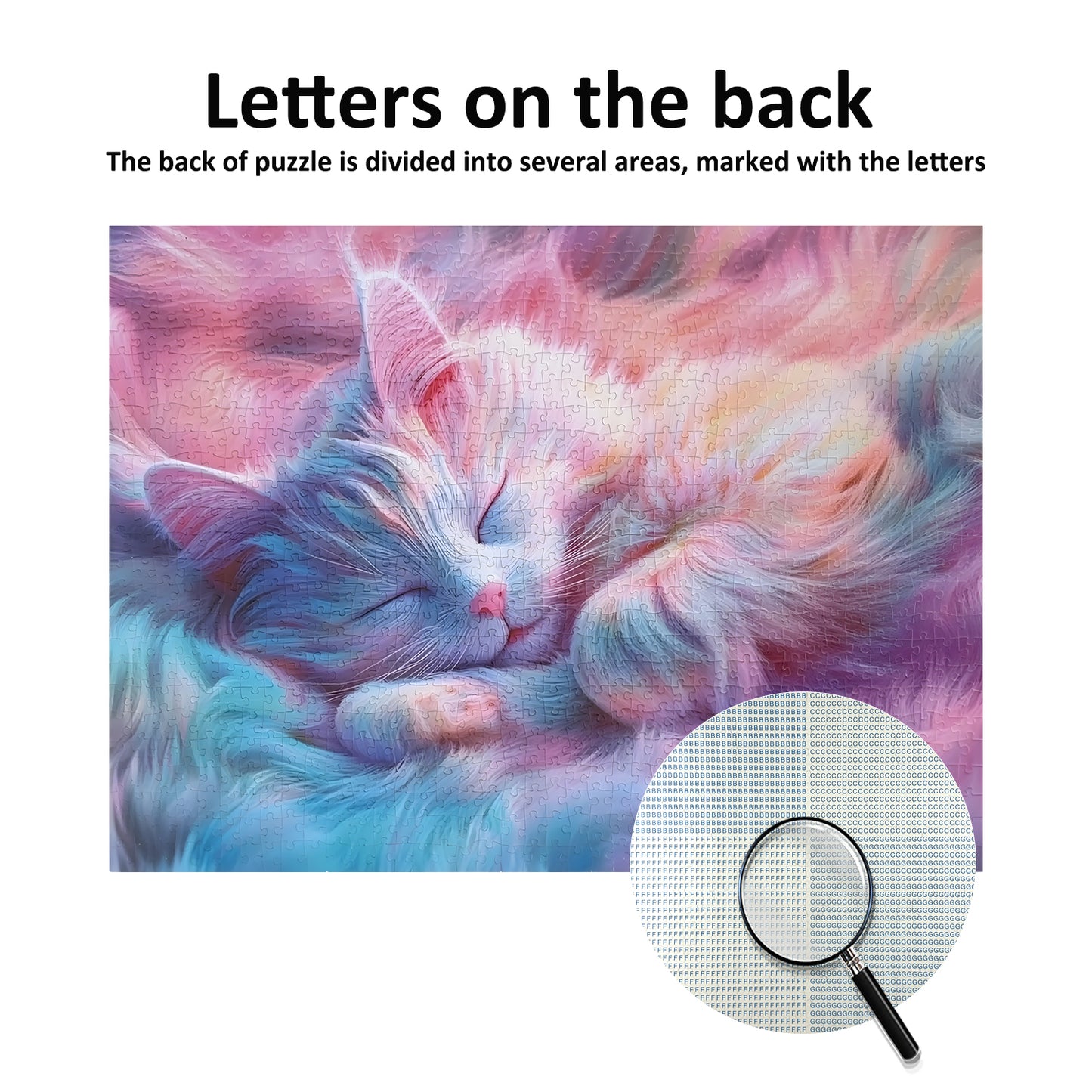 Yunlus Jigsaw Puzzles for Adults 1000 Pieces Cure Sweet Cat 1000pc Puzzles Impossible Hard Difficult Challenging Puzzles for Adults Sleeping Kitten Jigsaw Puzzle 1000 Pieces 28 x 20 inch