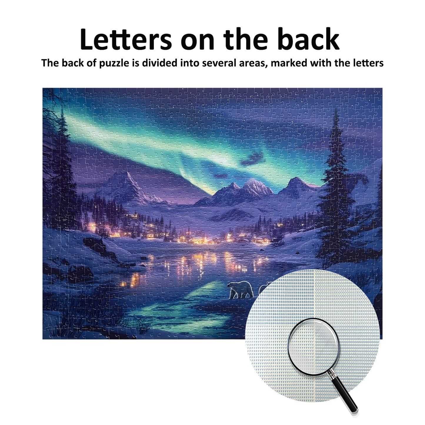 Yunlus 1000 Pieces Jigsaw Puzzles for Adults Northern Lights Polar Bear Puzzles Impossible Hard Difficult Challenging Puzzles for Teens Nature Jigsaw Puzzle 1000pc Puzzle 28 x 20 inch