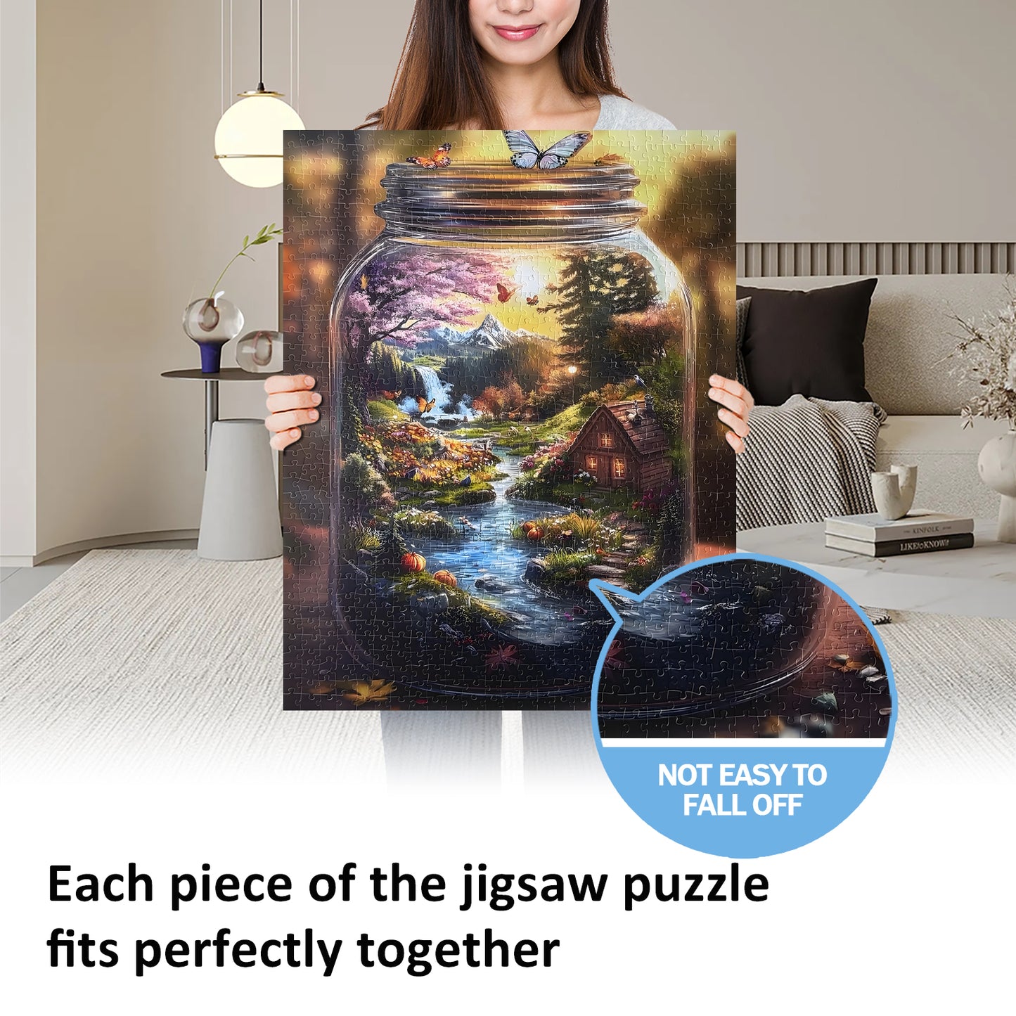 Yunlus Jigsaw Puzzles for Adults 1000 Pieces Impossible Hard Difficult Challenging Puzzles for Adults 1000pc Puzzles World in Bottle Nature's Dream Jigsaw Puzzle 1000 Pieces 28 x 20 inch