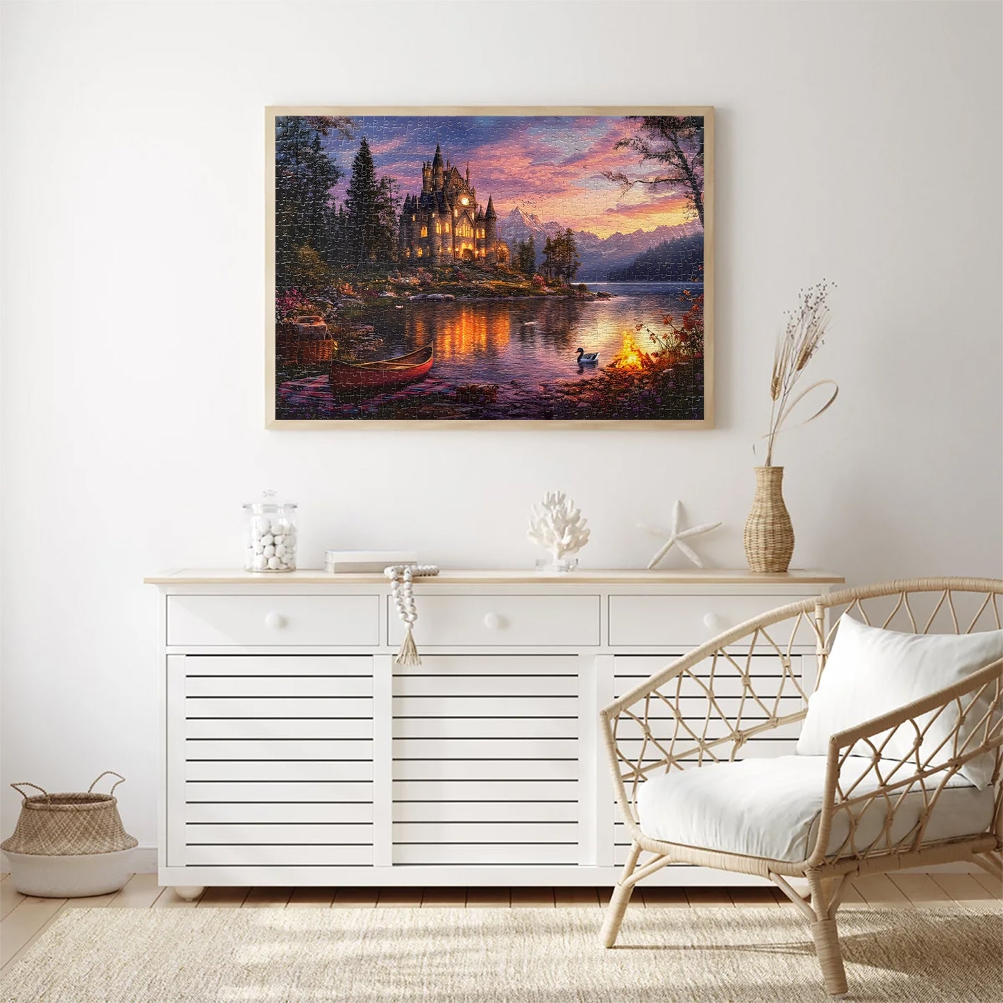 Yunlus Jigsaw Puzzles for Adults 1000 Pieces Twilight Castle Impossible Hard Difficult Challenging Puzzles for Adults Teens 1000pc Reflections Lake Jigsaw Puzzle 1000 Pieces 28 x 20 inch