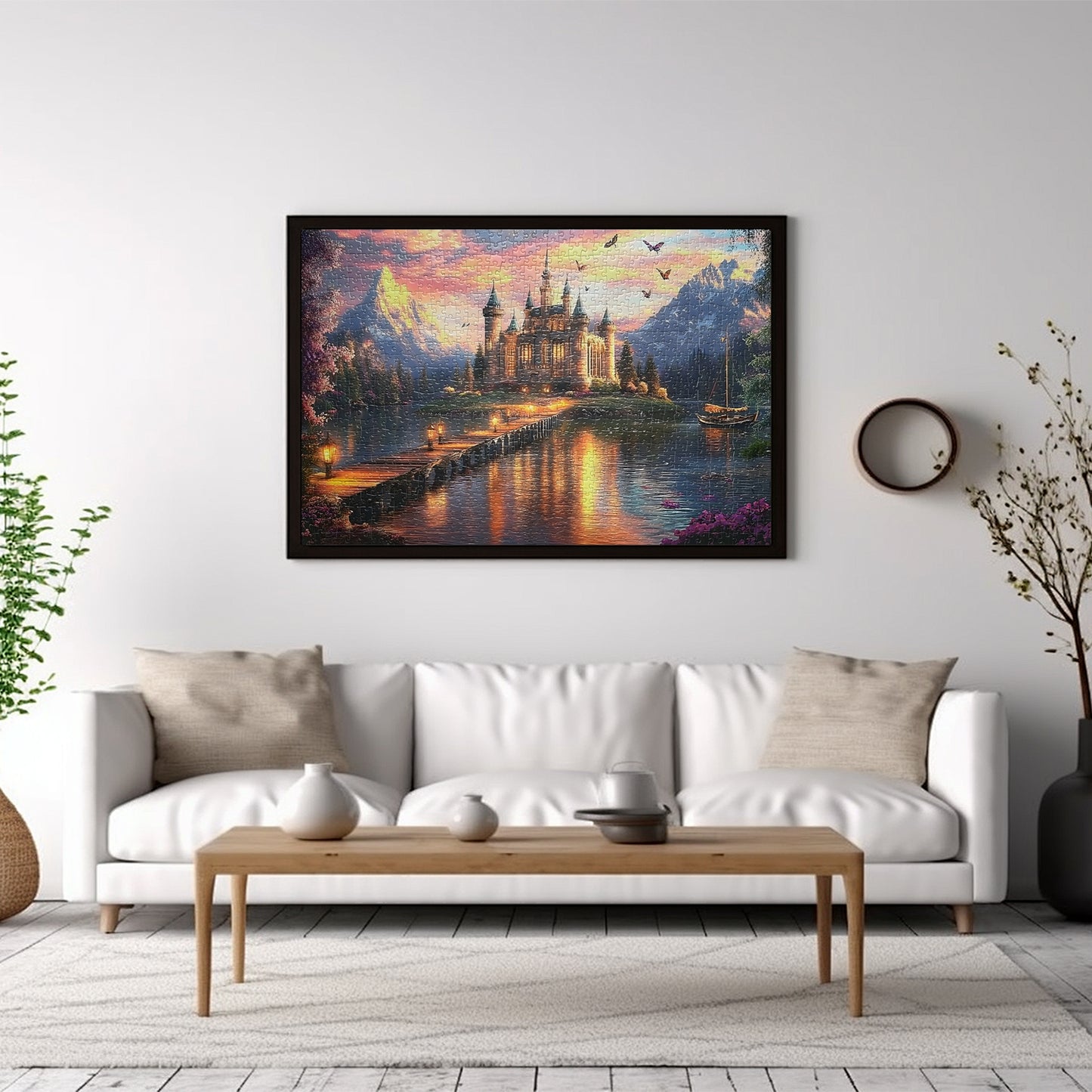 Jigsaw Puzzles for Adults 1000 Pieces Impossible Hard Difficult Challenging Puzzles for Adults 1000pc Puzzles Castle Sunset Jigsaw Puzzle 1000 Pieces 28 x 20 inch