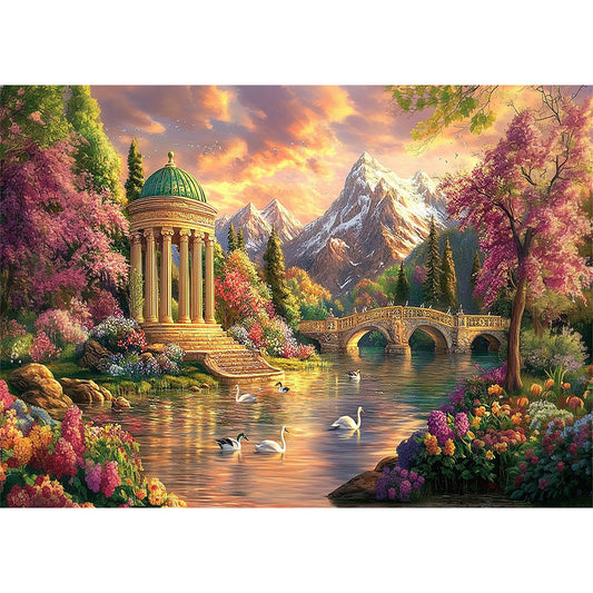 Yunlus Jigsaw Puzzles for Adults 1000 Pieces Impossible Hard Difficult Challenging Puzzles for Adults 1000pc Puzzles Peaceful Enchanting Garden Jigsaw Puzzle 1000 Pieces 28 x 20 inch