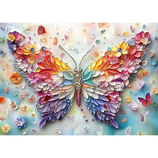 Yunlus Jigsaw Puzzles for Adults 1000 Pieces Impossible Hard Difficult Challenging Puzzles for Adults 1000pc Puzzles Floral Wings of Butterfly Jigsaw Puzzle 1000 Pieces 28 x 20 inch