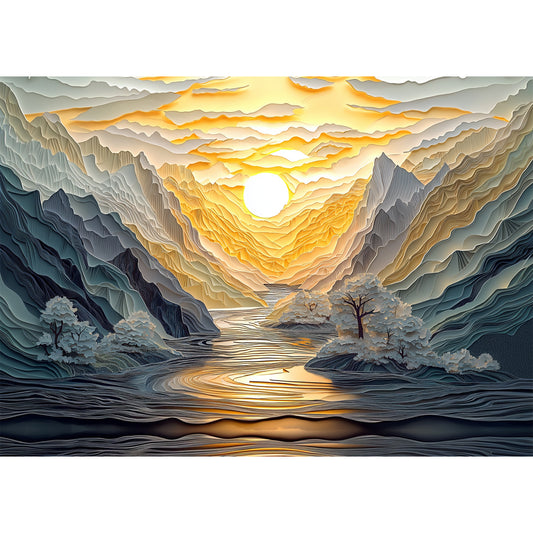 Jigsaw Puzzles for Adults 1000 Pieces Impossible Hard Difficult Challenging Puzzles for Adults 1000pc Puzzles Sunrise at Mountain Peak Jigsaw Puzzle 1000 Pieces 28 x 20 inch
