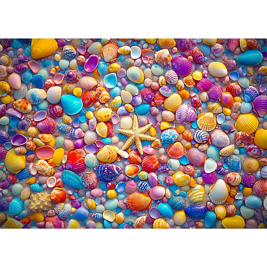 Yunlus Jigsaw Puzzles for Adults 1000 Pieces Impossible Hard Difficult Challenging Puzzles for Adults 1000pc Puzzles Beach Colourful Shell Jigsaw Puzzle 1000 Pieces 28 x 20 inch