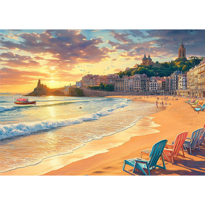 Yunlus Jigsaw Puzzles for Adults 1000 Pieces Impossible Hard Difficult Challenging Puzzles for Adults 1000pc Puzzles Serene Sunset Beach Jigsaw Puzzle 1000 Pieces 28 x 20 inch