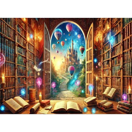 Yunlus Jigsaw Puzzles for Adults 1000 Pieces Impossible Hard Difficult Challenging Puzzles for Adults Teens 1000pc Puzzles Magical Castle Bookshelf Stories Jigsaw Puzzle 1000 Pieces 28 x 20 inch