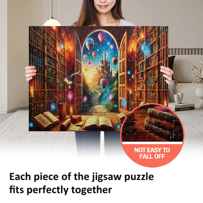 Yunlus Jigsaw Puzzles for Adults 1000 Pieces Impossible Hard Difficult Challenging Puzzles for Adults Teens 1000pc Puzzles Magical Castle Bookshelf Stories Jigsaw Puzzle 1000 Pieces 28 x 20 inch