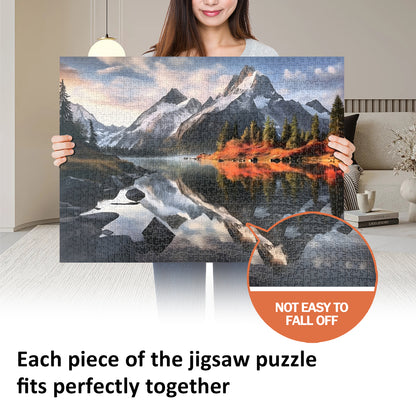 Yunlus Jigsaw Puzzles for Adults 1000 Pieces Impossible Hard Difficult Challenging Puzzles for Adults 1000pc Puzzles Reflections of The Majestic Peaks Jigsaw Puzzle 1000 Pieces 28 x 20 inch