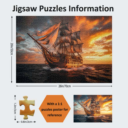 Yunlus Jigsaw Puzzles for Adults 1000 Pieces Impossible Hard Difficult Challenging Puzzles for Adults 1000pc Puzzles Explore The Sailboat Jigsaw Puzzle 1000 Pieces 28 x 20 inch