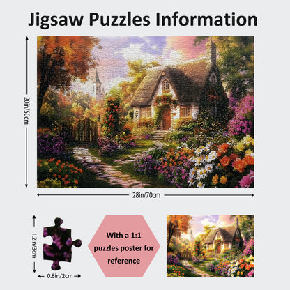 Yunlus Jigsaw Puzzles for Adults 1000 Pieces Impossible Hard Difficult Challenging Puzzles for Adults 1000pc Puzzles Country Garden Jigsaw Puzzle 1000 Pieces 28 x 20 inch