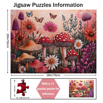 Yunlus Jigsaw Puzzles for Adults 1000 Pieces Impossible Hard Difficult Challenging Puzzles for Teens 1000pc Puzzles Whimsical Garden Flowers Mushroom Plant Jigsaw Puzzle 1000 Piece 28 x 20 inch