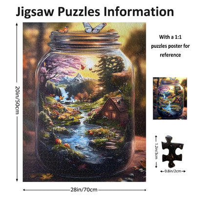 Yunlus Jigsaw Puzzles for Adults 1000 Pieces Impossible Hard Difficult Challenging Puzzles for Adults 1000pc Puzzles World in Bottle Nature's Dream Jigsaw Puzzle 1000 Pieces 28 x 20 inch