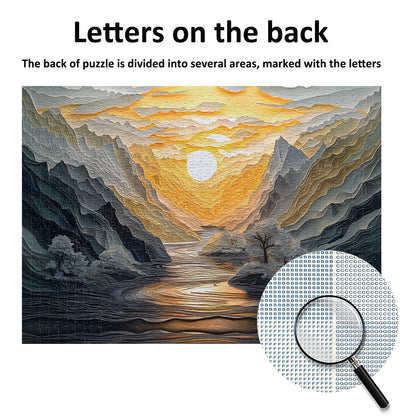 Jigsaw Puzzles for Adults 1000 Pieces Impossible Hard Difficult Challenging Puzzles for Adults 1000pc Puzzles Sunrise at Mountain Peak Jigsaw Puzzle 1000 Pieces 28 x 20 inch