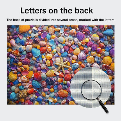 Yunlus Jigsaw Puzzles for Adults 1000 Pieces Impossible Hard Difficult Challenging Puzzles for Adults 1000pc Puzzles Beach Colourful Shell Jigsaw Puzzle 1000 Pieces 28 x 20 inch