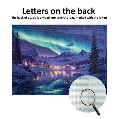 Yunlus 1000 Pieces Jigsaw Puzzles for Adults Northern Lights Polar Bear Puzzles Impossible Hard Difficult Challenging Puzzles for Teens Nature Jigsaw Puzzle 1000pc Puzzle 28 x 20 inch