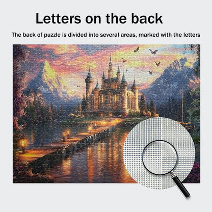 Jigsaw Puzzles for Adults 1000 Pieces Impossible Hard Difficult Challenging Puzzles for Adults 1000pc Puzzles Castle Sunset Jigsaw Puzzle 1000 Pieces 28 x 20 inch