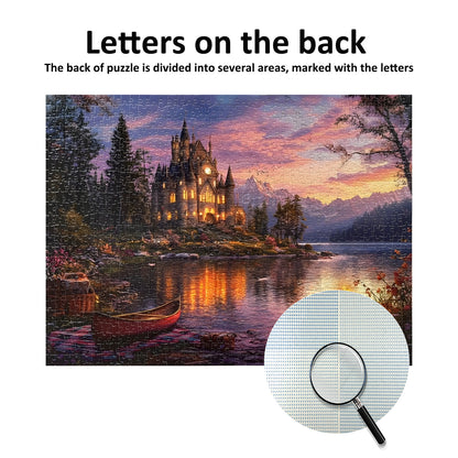 Yunlus Jigsaw Puzzles for Adults 1000 Pieces Twilight Castle Impossible Hard Difficult Challenging Puzzles for Adults Teens 1000pc Reflections Lake Jigsaw Puzzle 1000 Pieces 28 x 20 inch