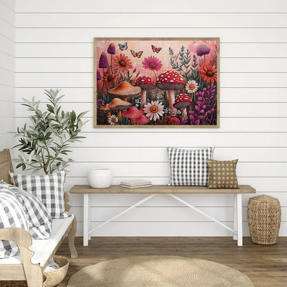 Yunlus Jigsaw Puzzles for Adults 1000 Pieces Impossible Hard Difficult Challenging Puzzles for Teens 1000pc Puzzles Whimsical Garden Flowers Mushroom Plant Jigsaw Puzzle 1000 Piece 28 x 20 inch