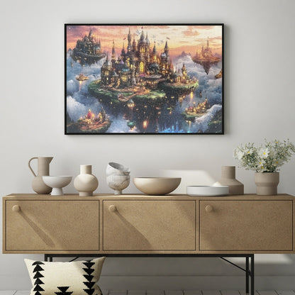 Yunlus Jigsaw Puzzles for Adults 1000 Pieces Impossible Hard Difficult Challenging Puzzles for Adults 1000pc Puzzles City of The Skyward Kingdoms Jigsaw Puzzle 1000 Pieces 28 x 20 inch